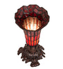 Meyda Lighting Lighting 8" High Stained Glass Pond Lily Victorian Accent Lamp