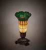 Meyda Lighting Lighting 8" High Stained Glass Pond Lily Victorian Accent Lamp