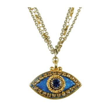 Michal Golan Jewelry Michal Golan Deep Blue and Gold Evil Eye Necklace