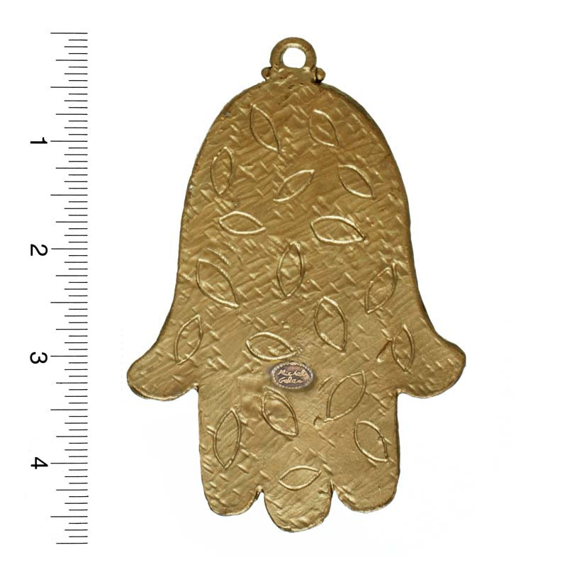 Michal Golan Judaica Michal Golan Garnet and Crystal Wall Hamsa
