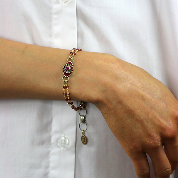 Michal Golan Jewelry Michal Golan Garnet Eye Bracelet