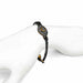 Michal Golan Jewelry Michal Golan Medium black evil eye bracelet w/ crystal center & edges on leather strap, handmade at Michal Golan Studios USA
