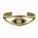 Michal Golan Jewelry Michal Golan Medium black evil eye cuff bracelet w/ crystal center & edges, handmade at Michal Golan Studios USA