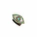 Michal Golan Jewelry Michal Golan Medium silver evil eye ring with blue crystal center & edges, handmade at Michal Golan Studios USA