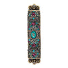 Michal Golan Judaica Michal Golan Mezuzah Purple and Turquoise