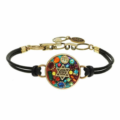 Michal Golan Judaica Michal Golan Rainbow Gold Star of David Bracelet