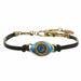 Michal Golan Jewelry Michal Golan Small blue evil eye bracelet w/ blue crystal center, handmade at Michal Golan Studios USA