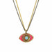Michal Golan Jewelry Michal Golan Small Pink and Turquoise Eye Necklace