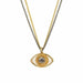 Michal Golan Jewelry Michal Golan Small White and Gold Evil Eye Necklace