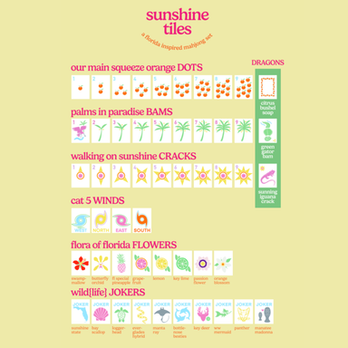 Middle & Main Mahjong Giftware Sunshine Tiles- A Florida Inspired Mahjong Set
