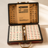 modarislife Giftware modarislife - Melamine Mahjong Set – Travel Mini Mahjong Tiles with Vintage Leather Case