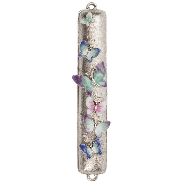 Quest Collection Butterfly Mezuzah - Multicolored