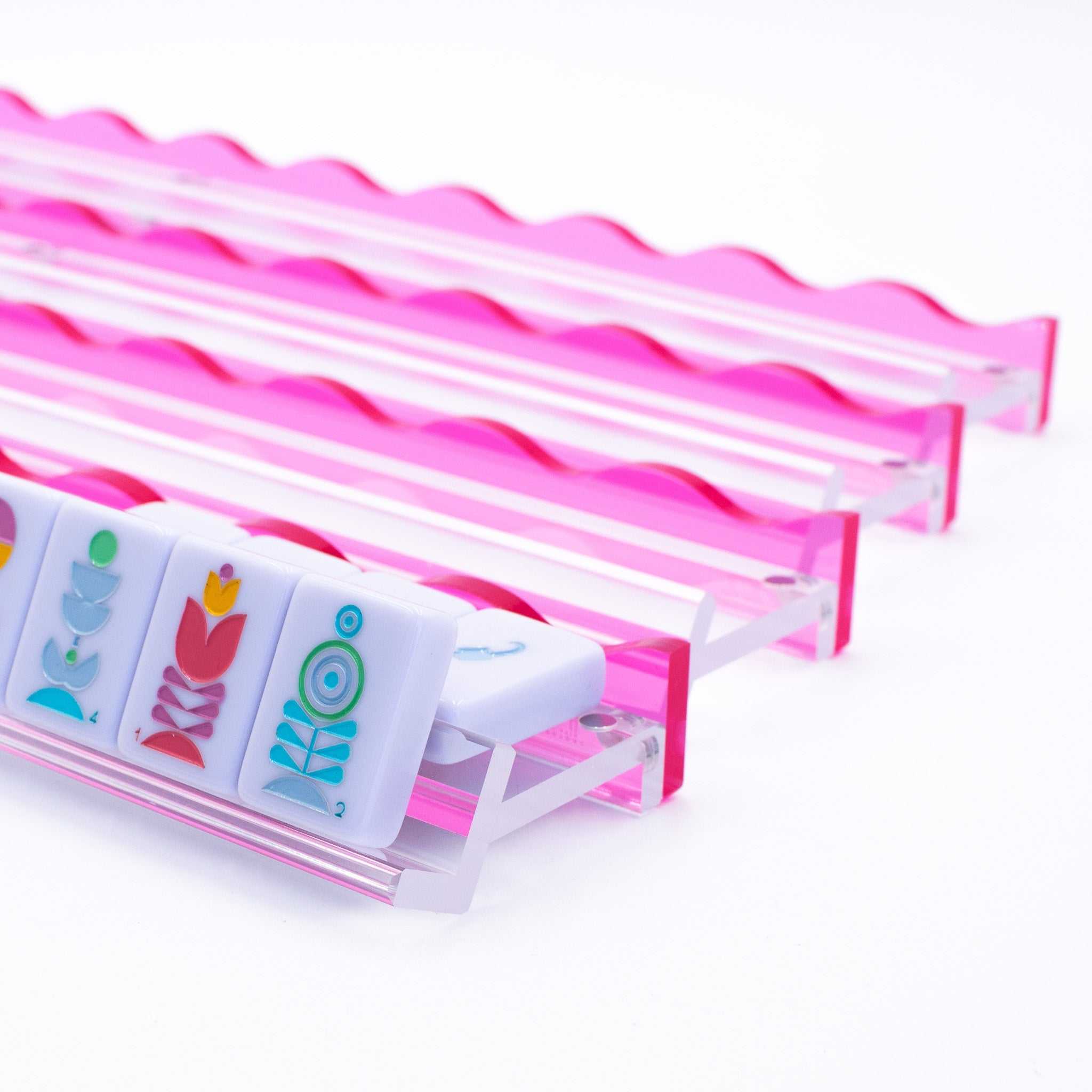 My Fair Mahjong Giftware (BACKORDER) Premium Wavy Mahjong Racks Blue