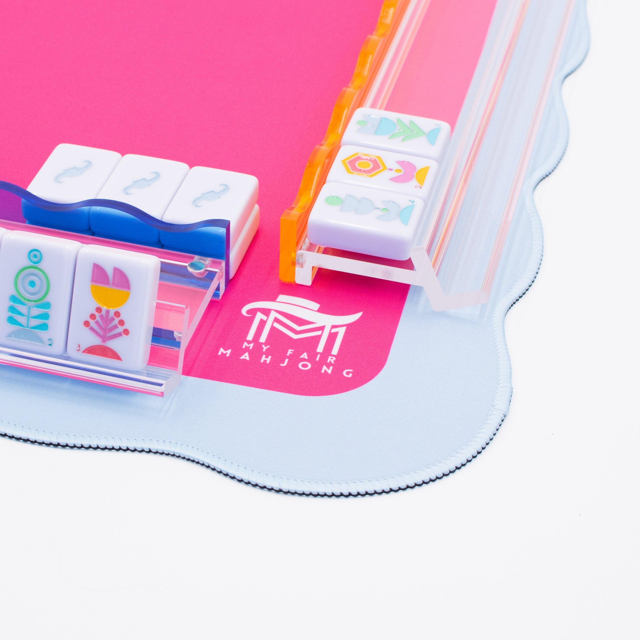 My Fair Mahjong Giftware (BACKORDER) Premium Wavy Mahjong Racks Blue
