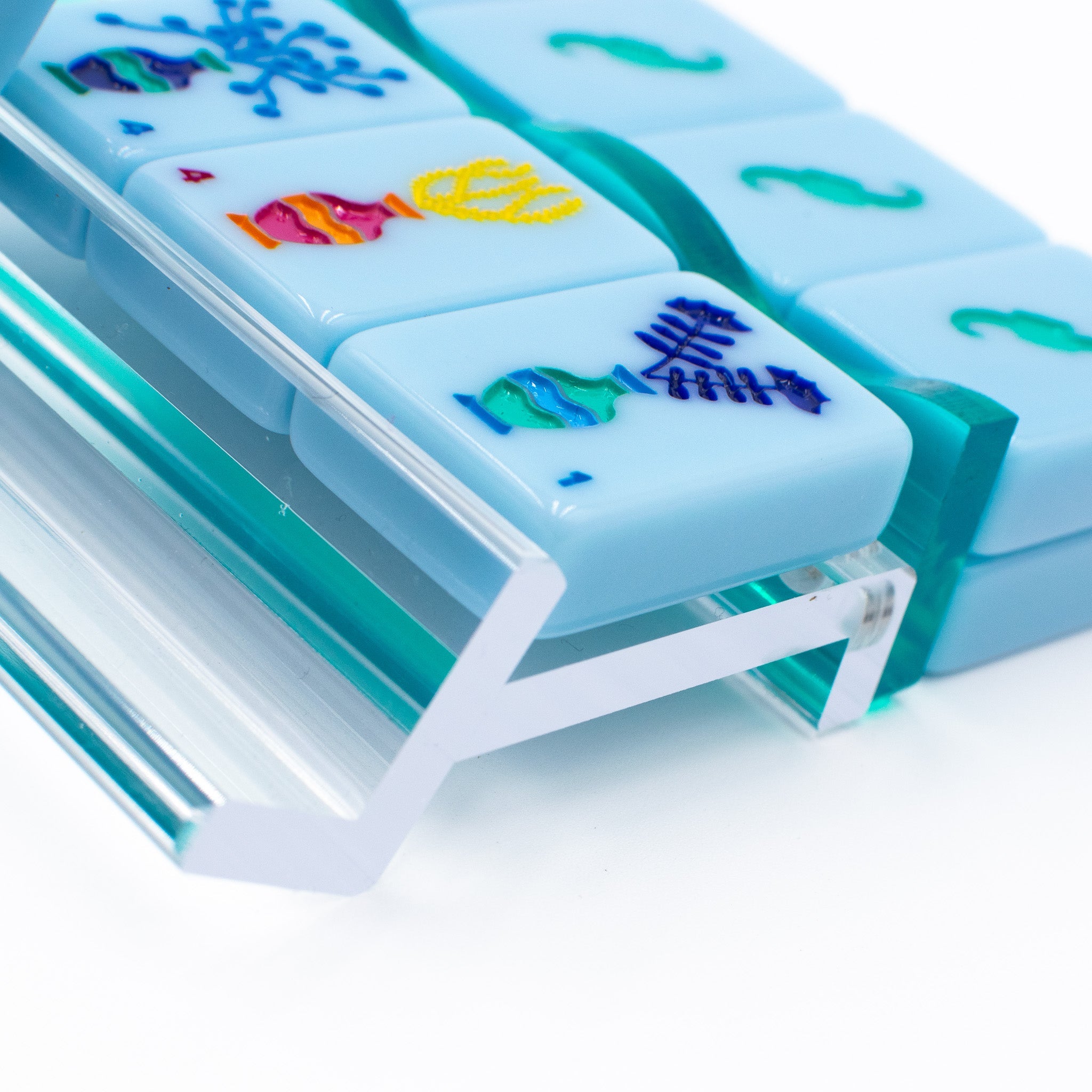 My Fair Mahjong Giftware (BACKORDER) Premium Wavy Mahjong Racks Blue