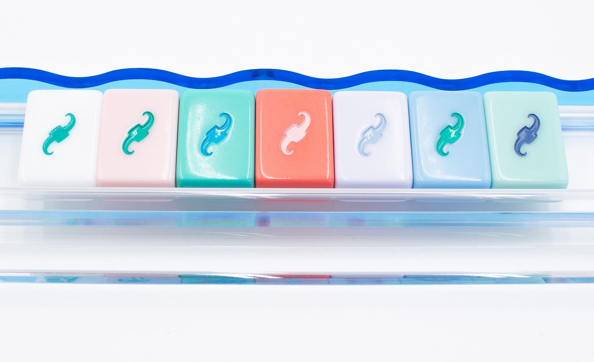 My Fair Mahjong Giftware (BACKORDER) Premium Wavy Mahjong Racks Blue