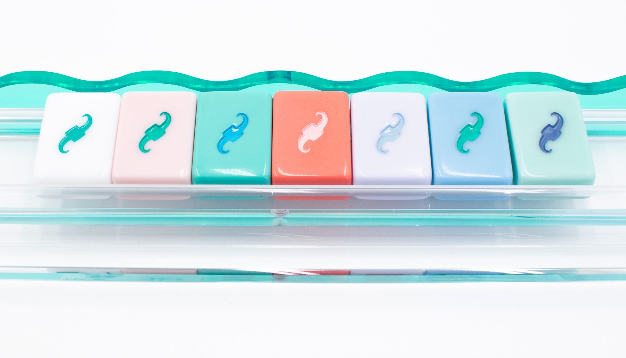 My Fair Mahjong Giftware (BACKORDER) Premium Wavy Mahjong Racks Blue