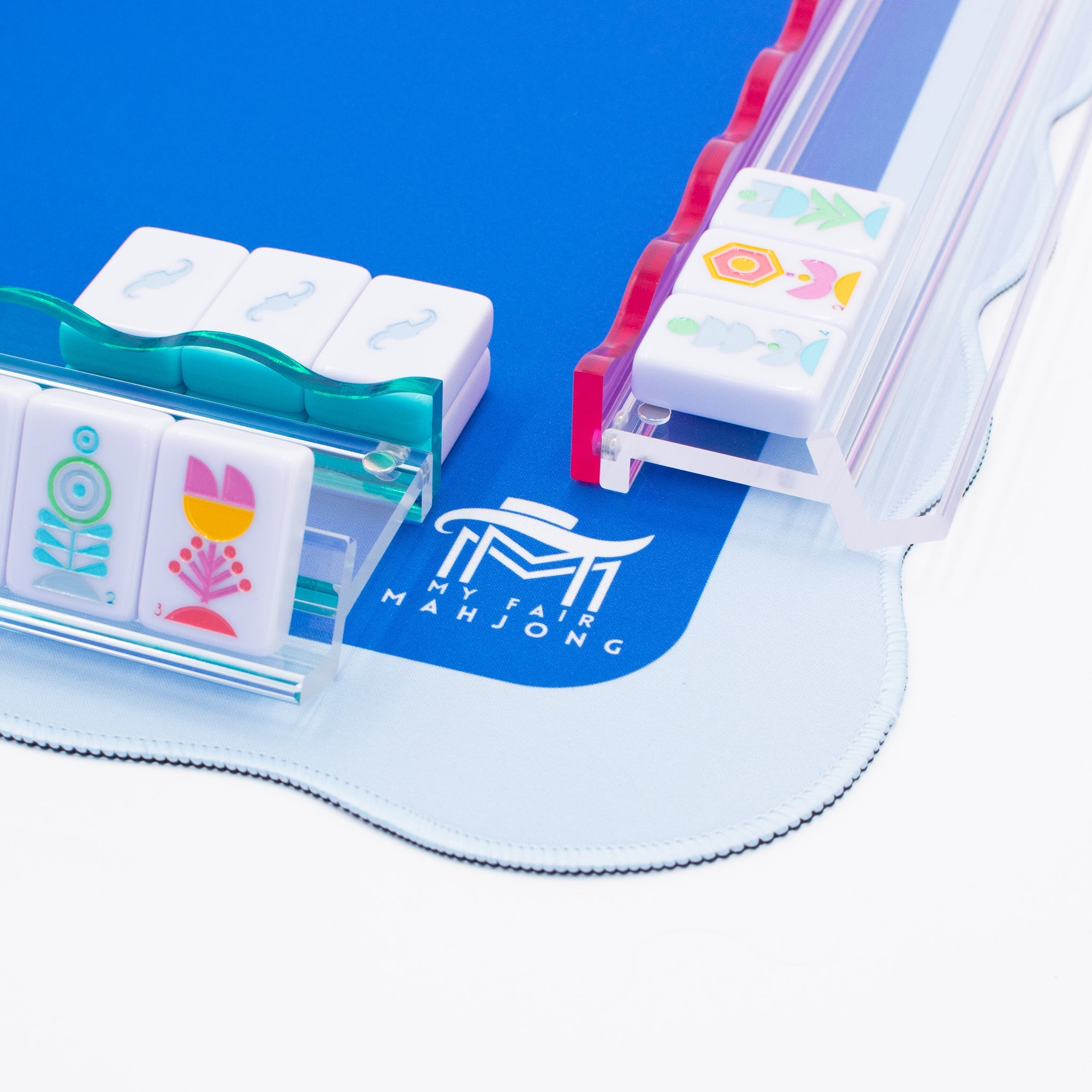 My Fair Mahjong Giftware (BACKORDER) Premium Wavy Mahjong Racks Blue
