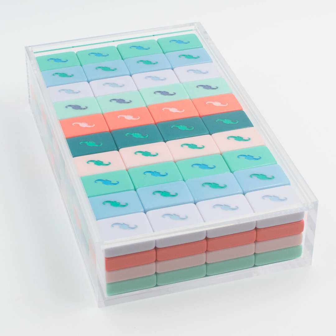 My Fair Mahjong Giftware Mahjong Acrylic Display Box (Clear)  |  Sliding Lid  |  For Destination Tiles