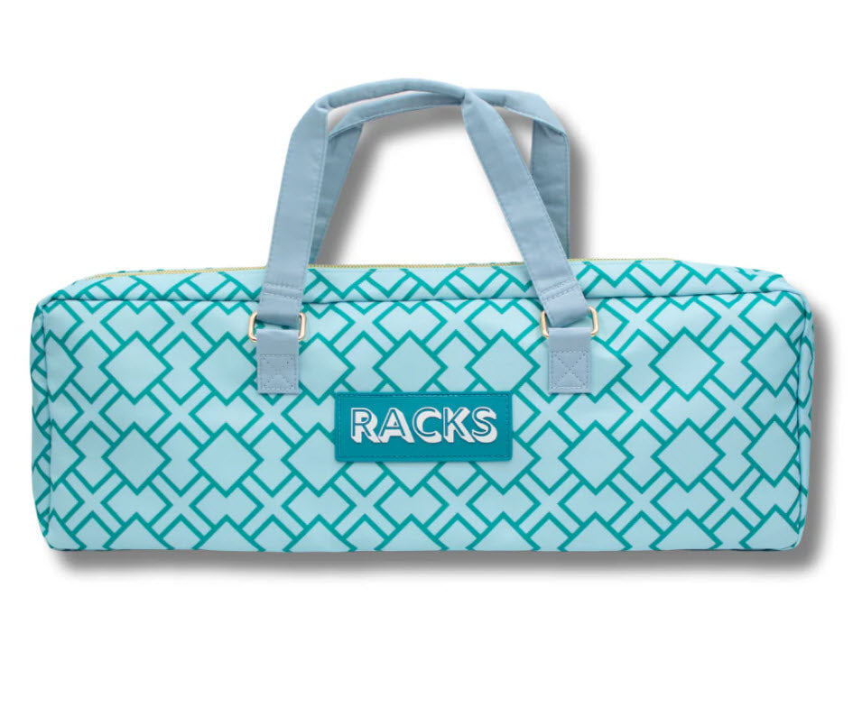 My Fair Mahjong Giftware Stripes- Green & Blue Rack Bag Mahjong Rack Bag  |  Fits 20" Racks + Folded Mat  |  Multiple Options  |  Protection for Mahjong Racks