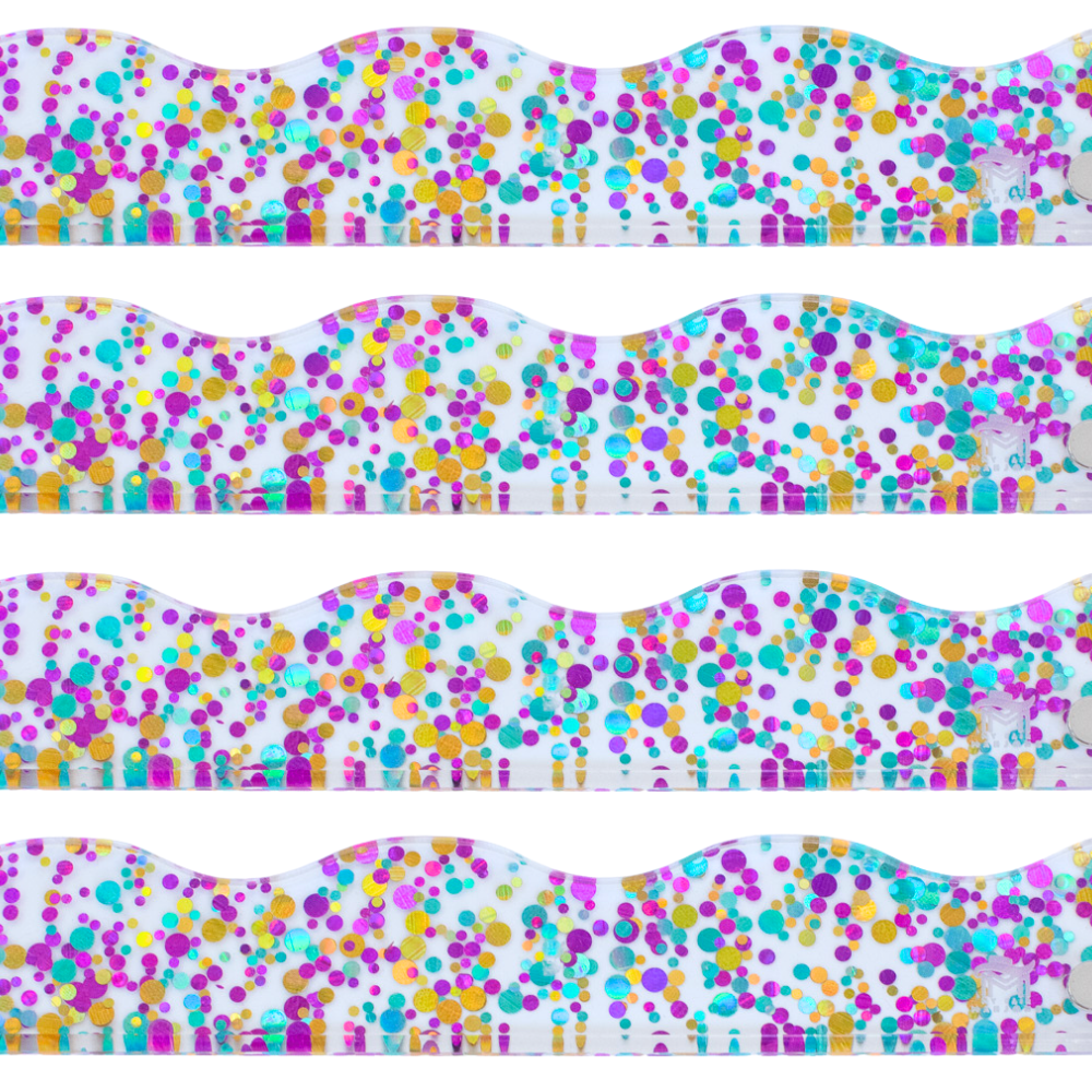My Fair Mahjong Giftware Confetti-Wavy-Purple Mahjong Rack Pusher Add-On - Magnetic  |  Premium Acrylic  |  Patent Pending