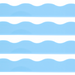 My Fair Mahjong Giftware Solid-Wavy-Macaron Blue Mahjong Rack Pusher Add-On - Magnetic  |  Premium Acrylic  |  Patent Pending