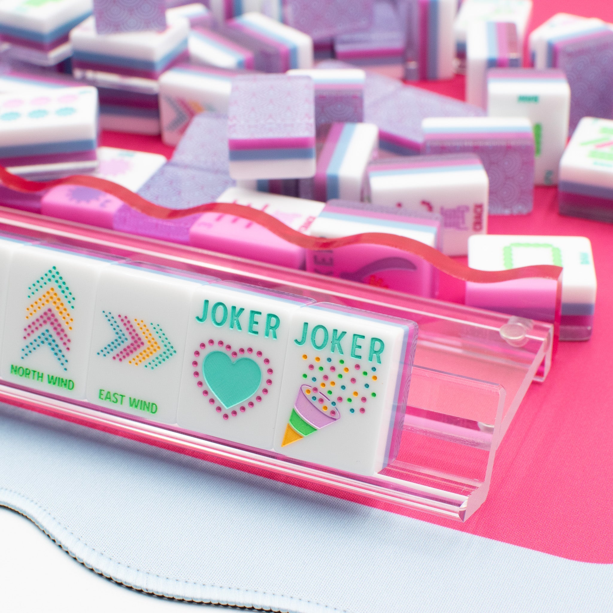 My Fair Mahjong Giftware Mahjong Rack Pusher Add-On - Magnetic  |  Premium Acrylic  |  Patent Pending