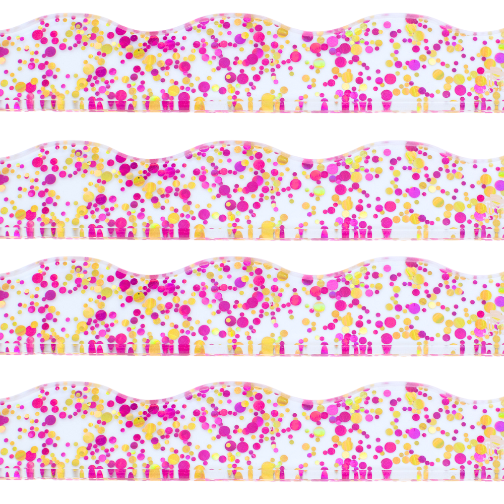 My Fair Mahjong Giftware Confetti-Wavy-Pink Mahjong Rack Pusher Add-On - Magnetic  |  Premium Acrylic  |  Patent Pending