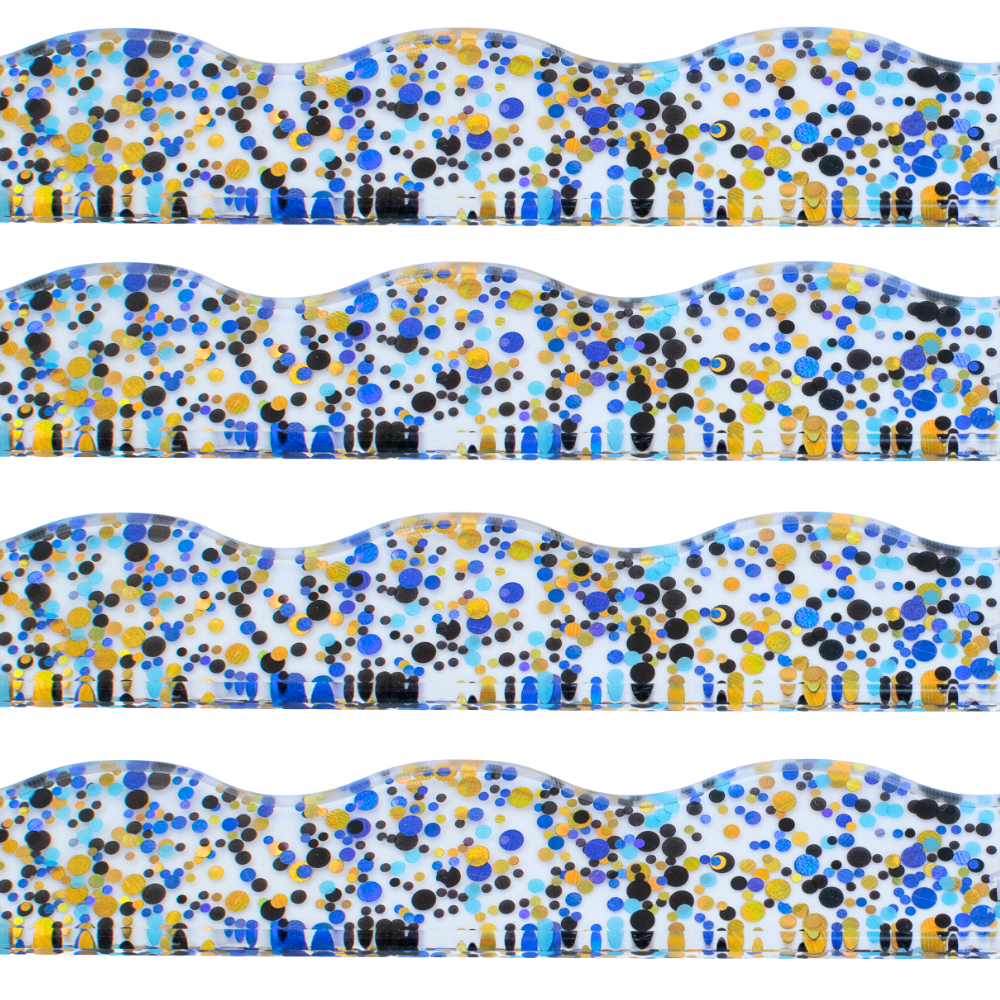 My Fair Mahjong Giftware Confetti-Wavy-Blue Mahjong Rack Pusher Add-On - Magnetic  |  Premium Acrylic  |  Patent Pending