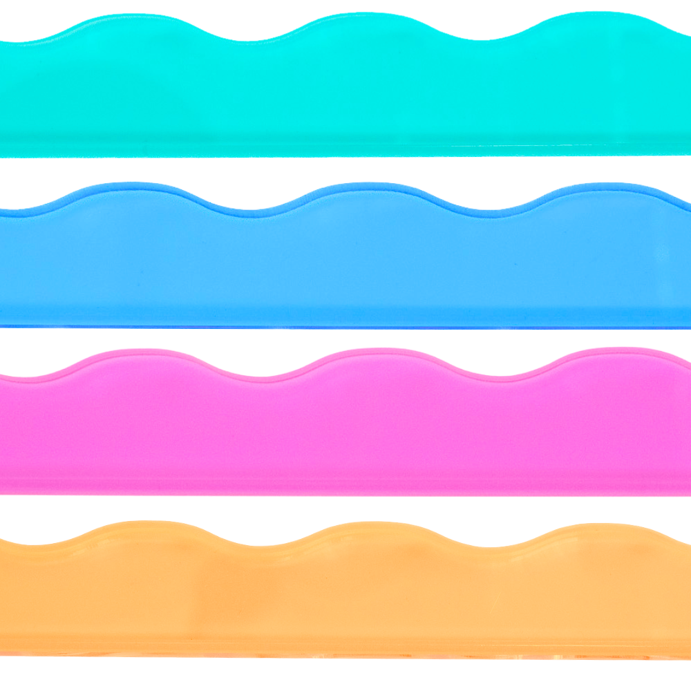 My Fair Mahjong Giftware Transparent-Wavy-Bright Multi-Color Mahjong Rack Pusher Add-On - Magnetic  |  Premium Acrylic  |  Patent Pending
