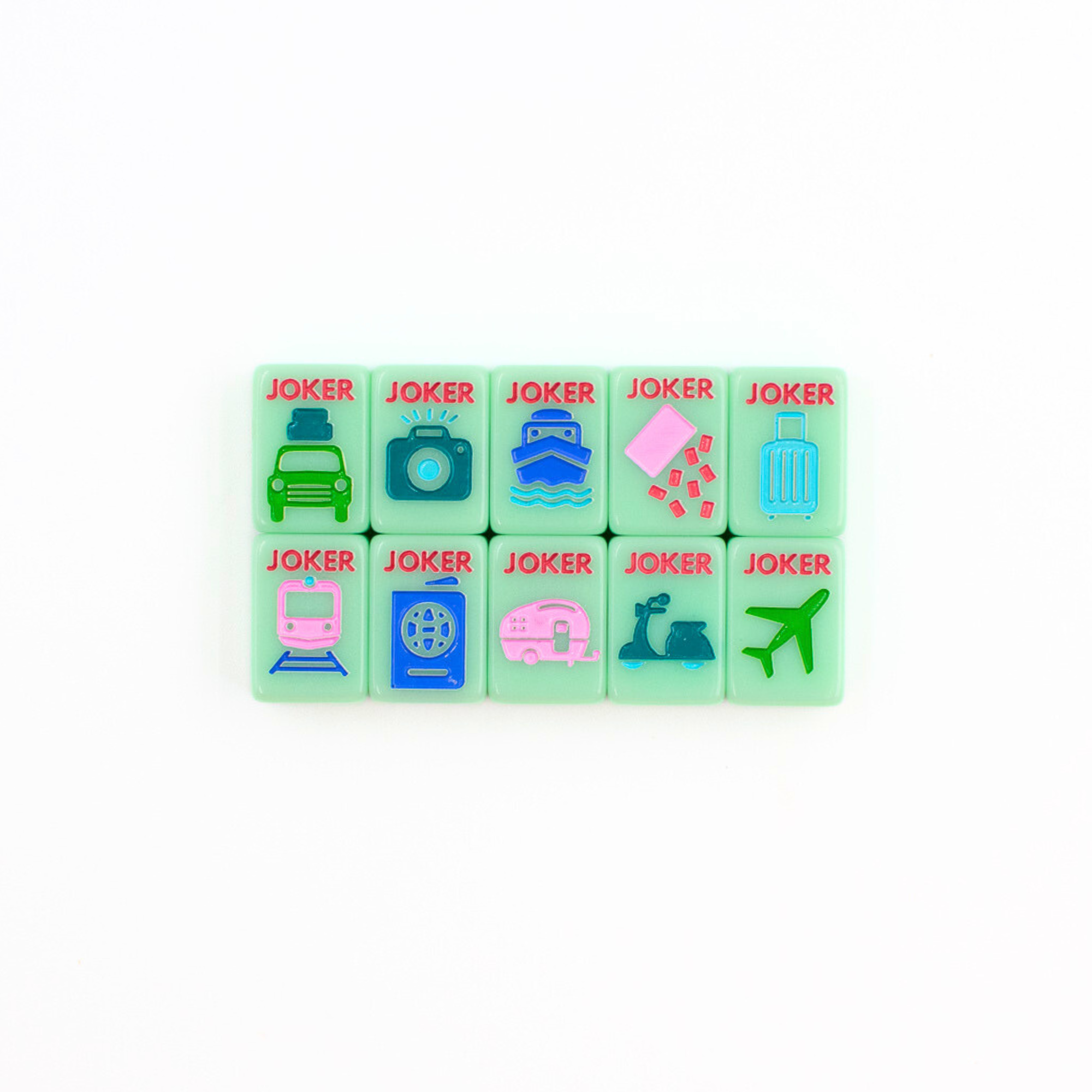 My Fair Mahjong Giftware MINI TRAVEL MAHJONG Mini Anywhere Series Green