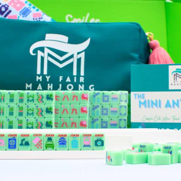 My Fair Mahjong Giftware MINI TRAVEL MAHJONG Mini Anywhere Series Green