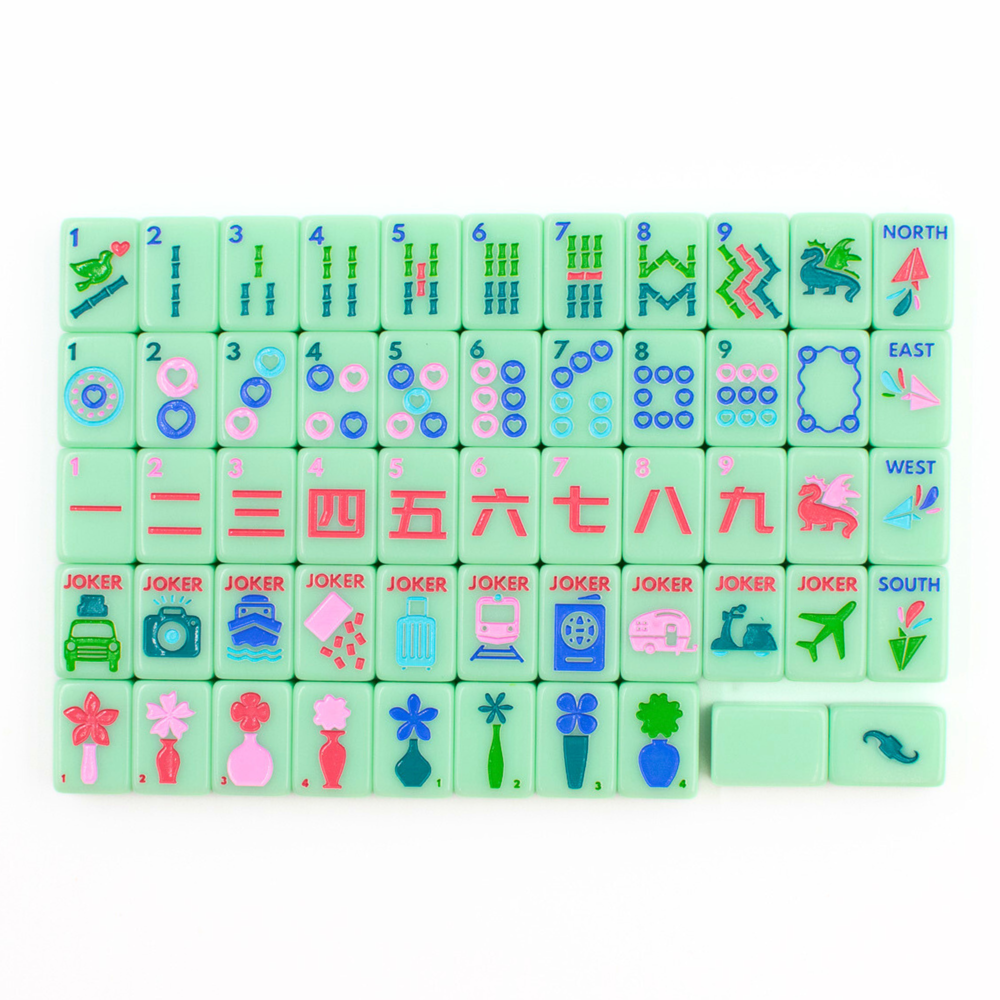 My Fair Mahjong Giftware MINI TRAVEL MAHJONG Mini Anywhere Series Green