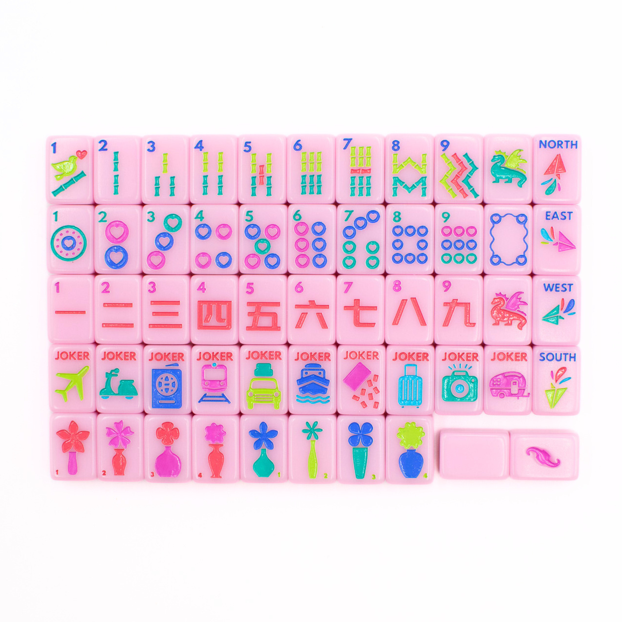 My Fair Mahjong Giftware MINI TRAVEL MAHJONG Mini Anywhere Series Pink
