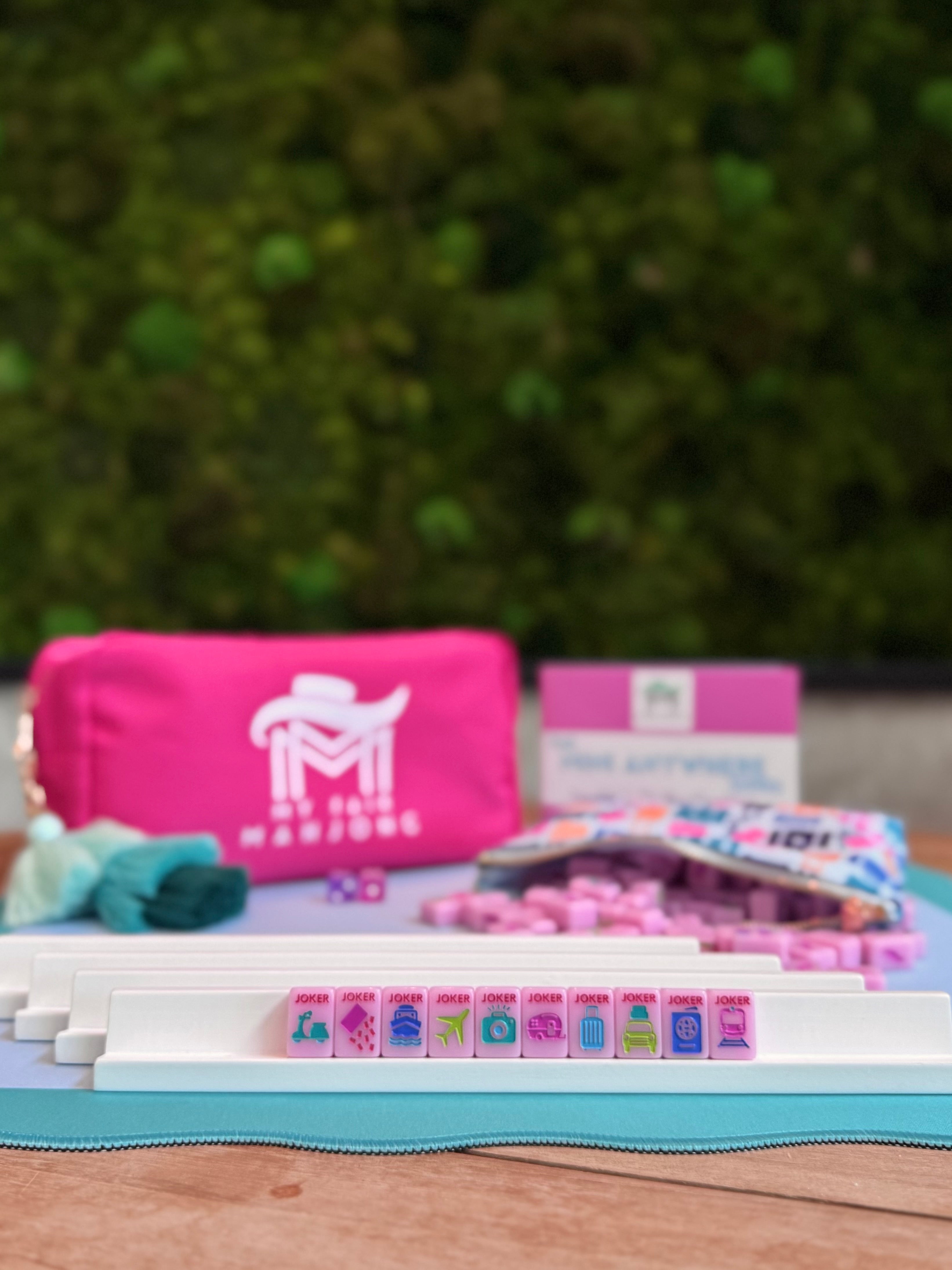 My Fair Mahjong Giftware MINI TRAVEL MAHJONG Mini Anywhere Series Pink