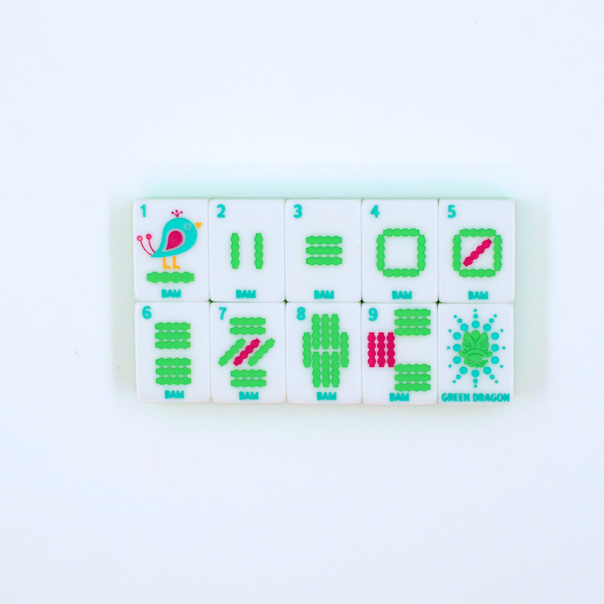 My Fair Mahjong Giftware (PRE-ORDER) Crystal Confetti Citrus Green | Mahjong with a Sprinkle of Color and Joy | Clear Top with Colorful Pattern and Layers