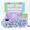 My Fair Mahjong Giftware (PRE-ORDER) Crystal Confetti Purple | Mahjong with a Sprinkle of Color and Joy | Clear Top with Colorful Pattern and Layers