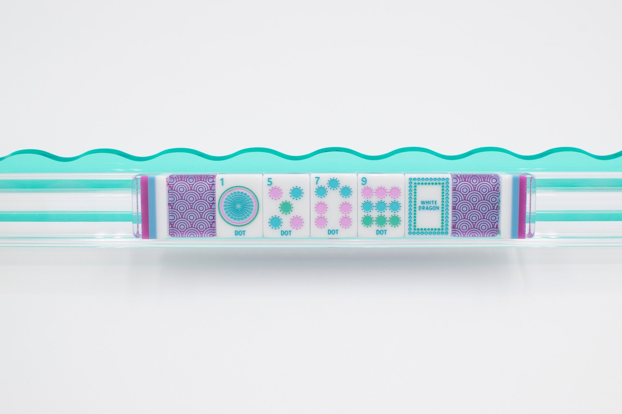 My Fair Mahjong Giftware (PRE-ORDER) Crystal Confetti Purple | Mahjong with a Sprinkle of Color and Joy | Clear Top with Colorful Pattern and Layers