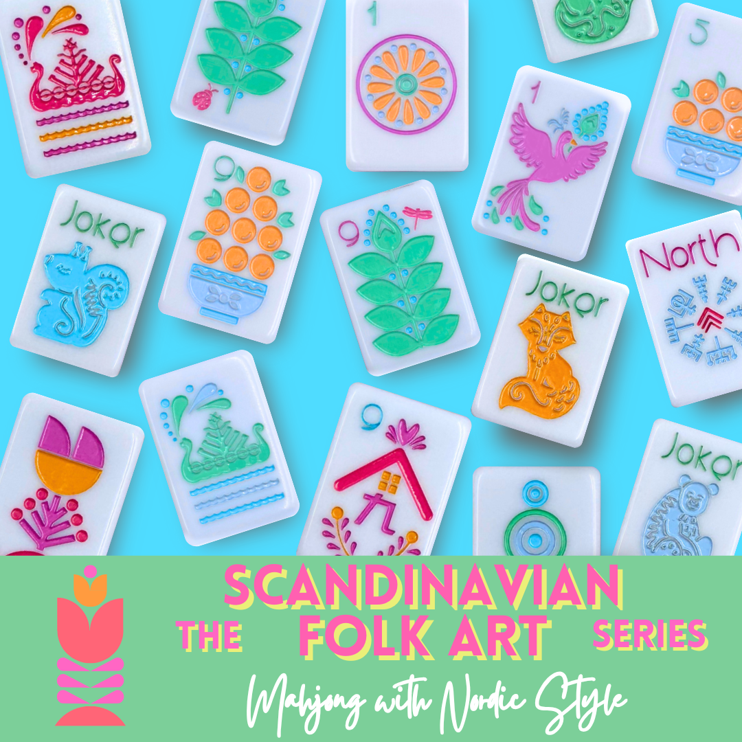 My Fair Mahjong Giftware THE SCANDINAVIAN FOLK ART SERIES Mahjong with Nordic Style