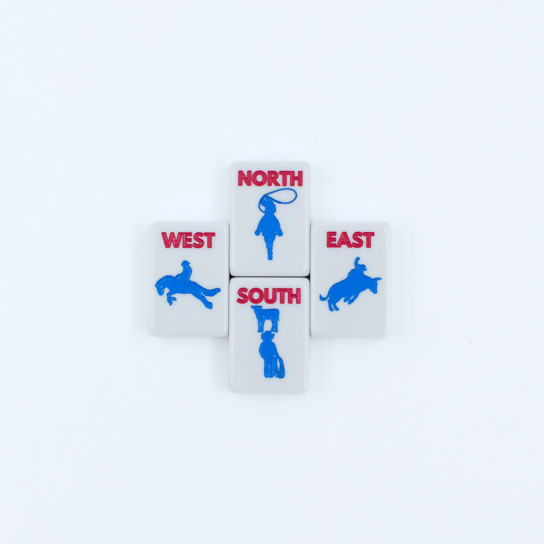 My Fair Mahjong Giftware THE TEXAS SERIES Mahjong with Lone Star Flair Mesquite White Tile
