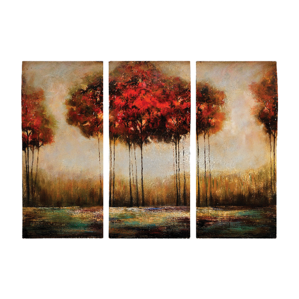 Danny's Fine Porcelain 16x36"oil Painting S/3 - Arbor