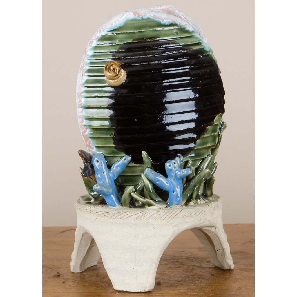 Danny's Fine Porcelain Clam & Fish Ceramic Art Piece