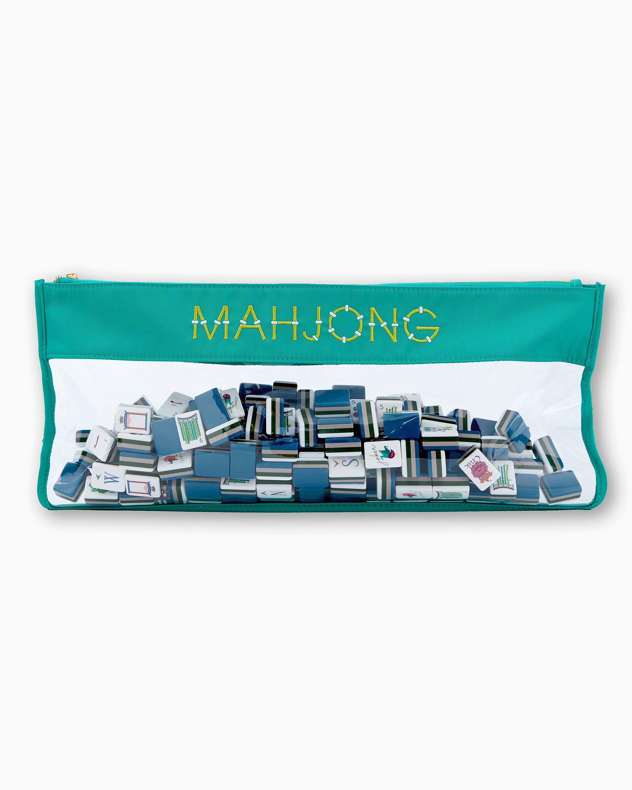 Oh My Mahjong Giftware Aqua Bamboo Bag