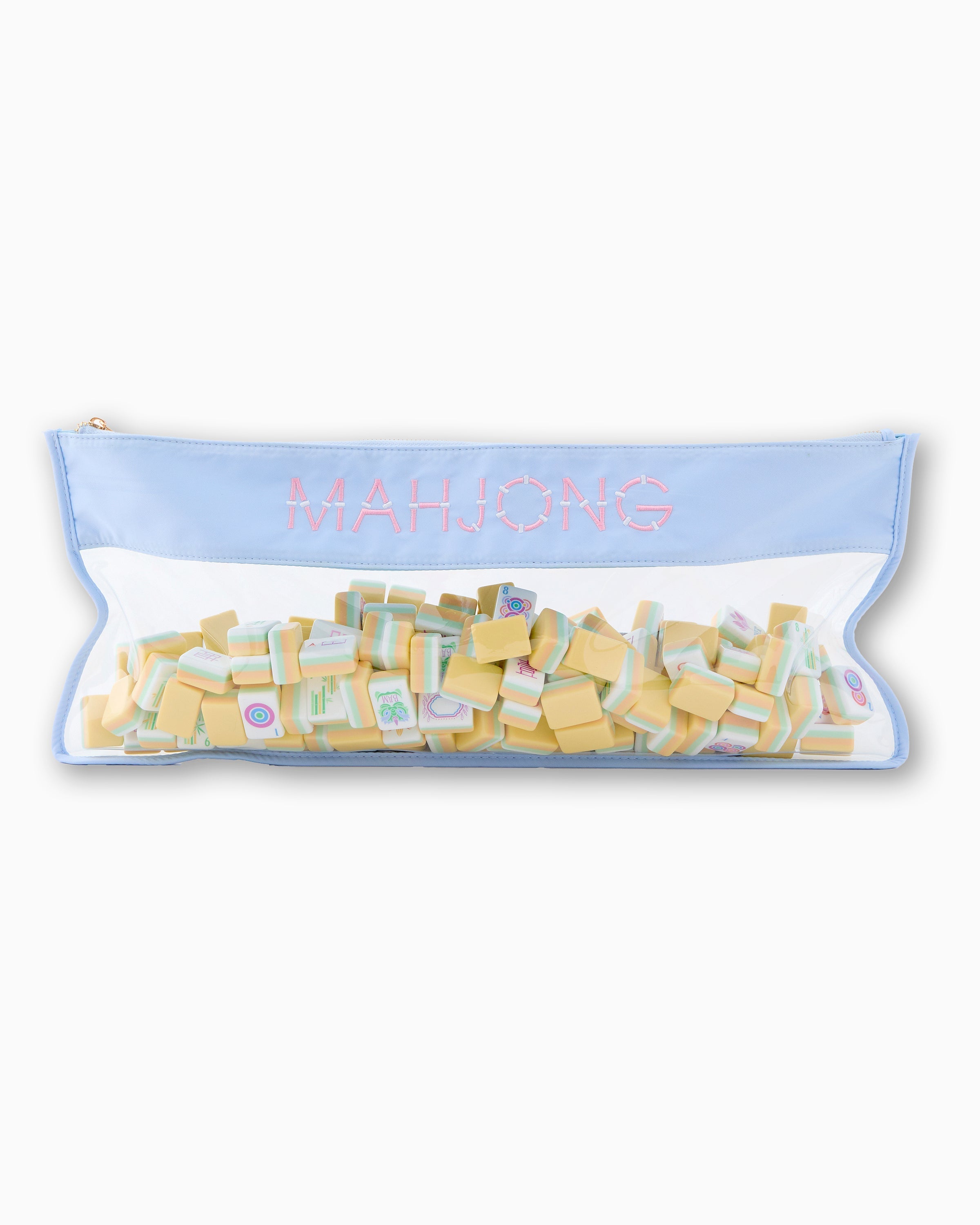 Oh My Mahjong Giftware Light Blue Bamboo Mahjong Bag