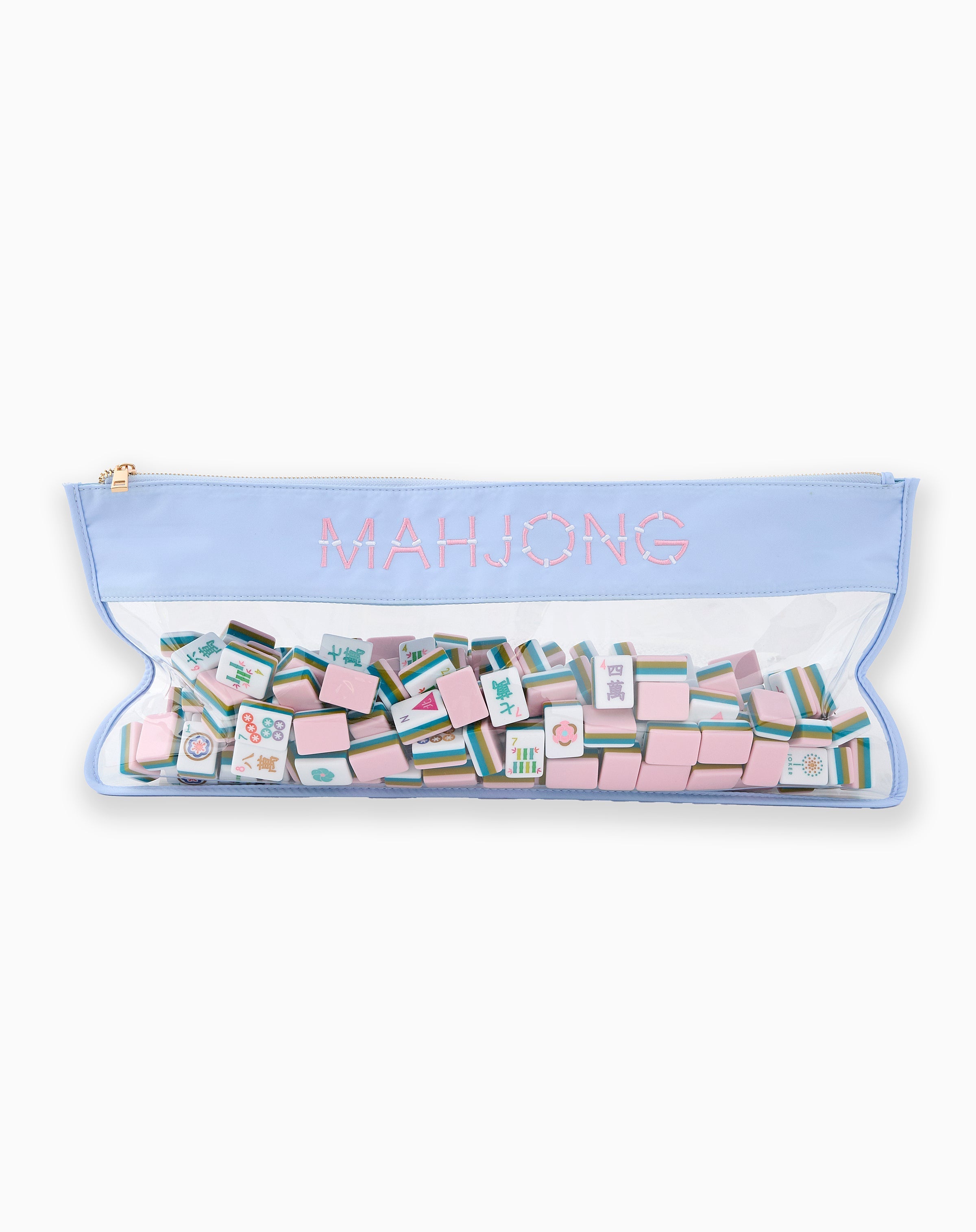 Oh My Mahjong Giftware Light Blue Bamboo Mahjong Bag