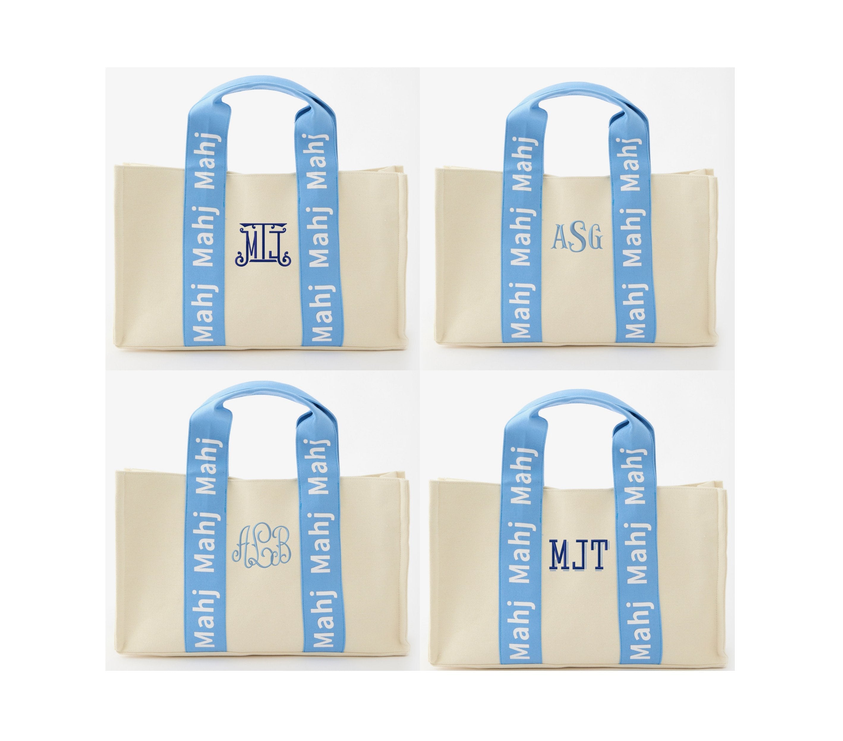 Oh My Mahjong Giftware Light Blue Mahj It All