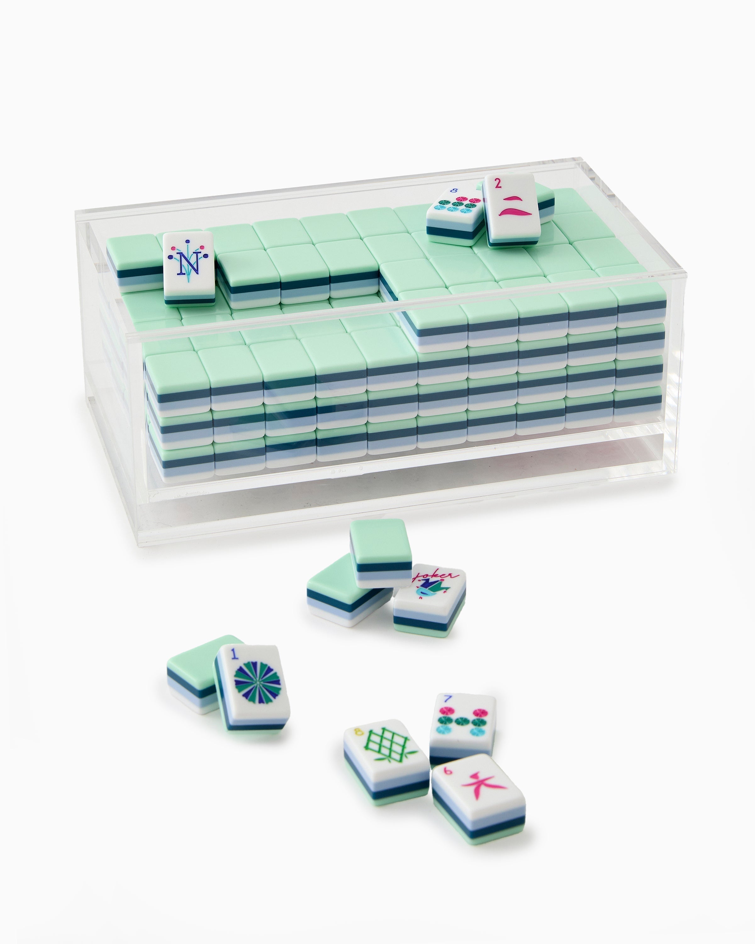 Oh My Mahjong Giftware Mahjong Acrylic Box - Clear Lid