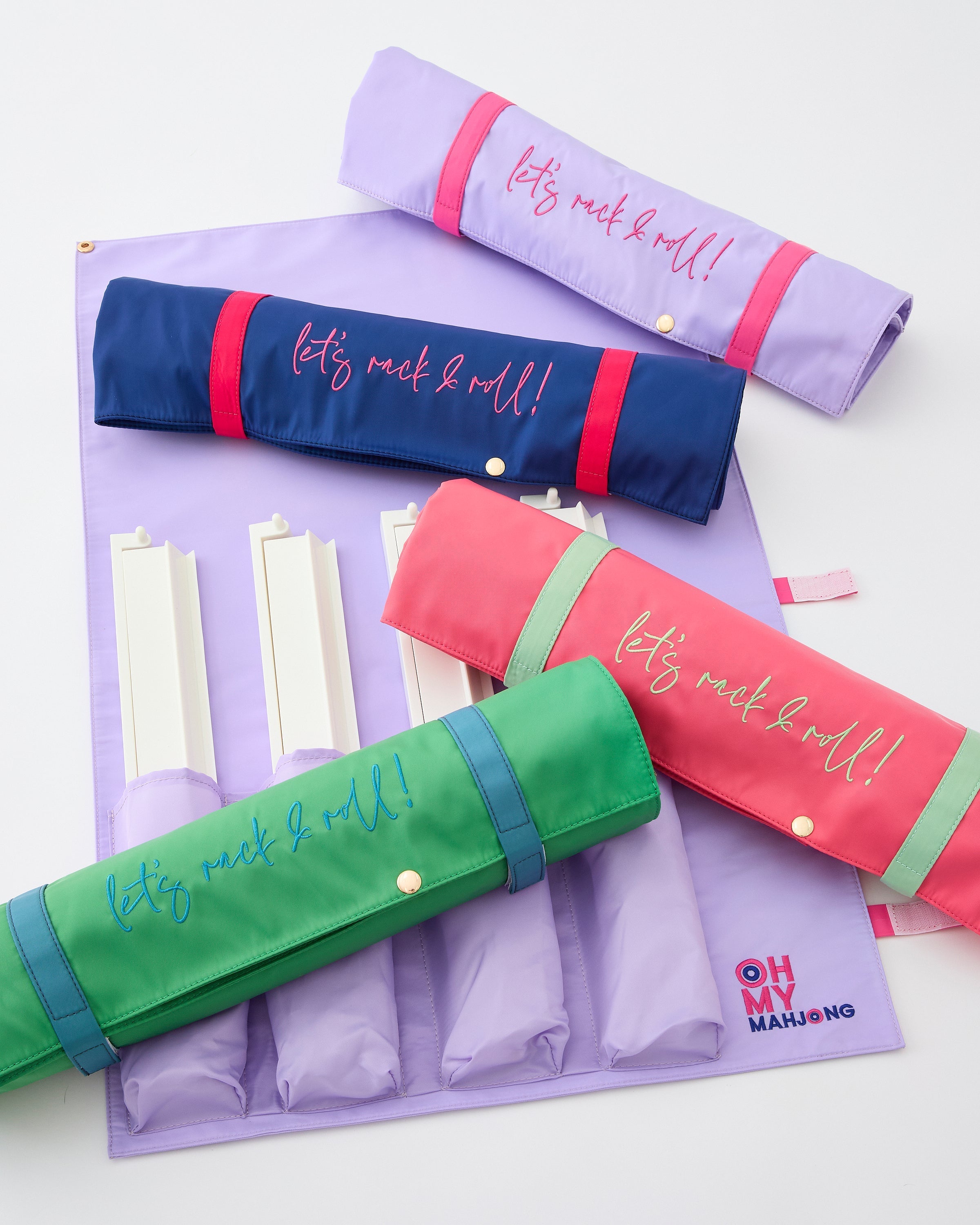 Oh My Mahjong Giftware Navy Let's Rack & Roll Bag