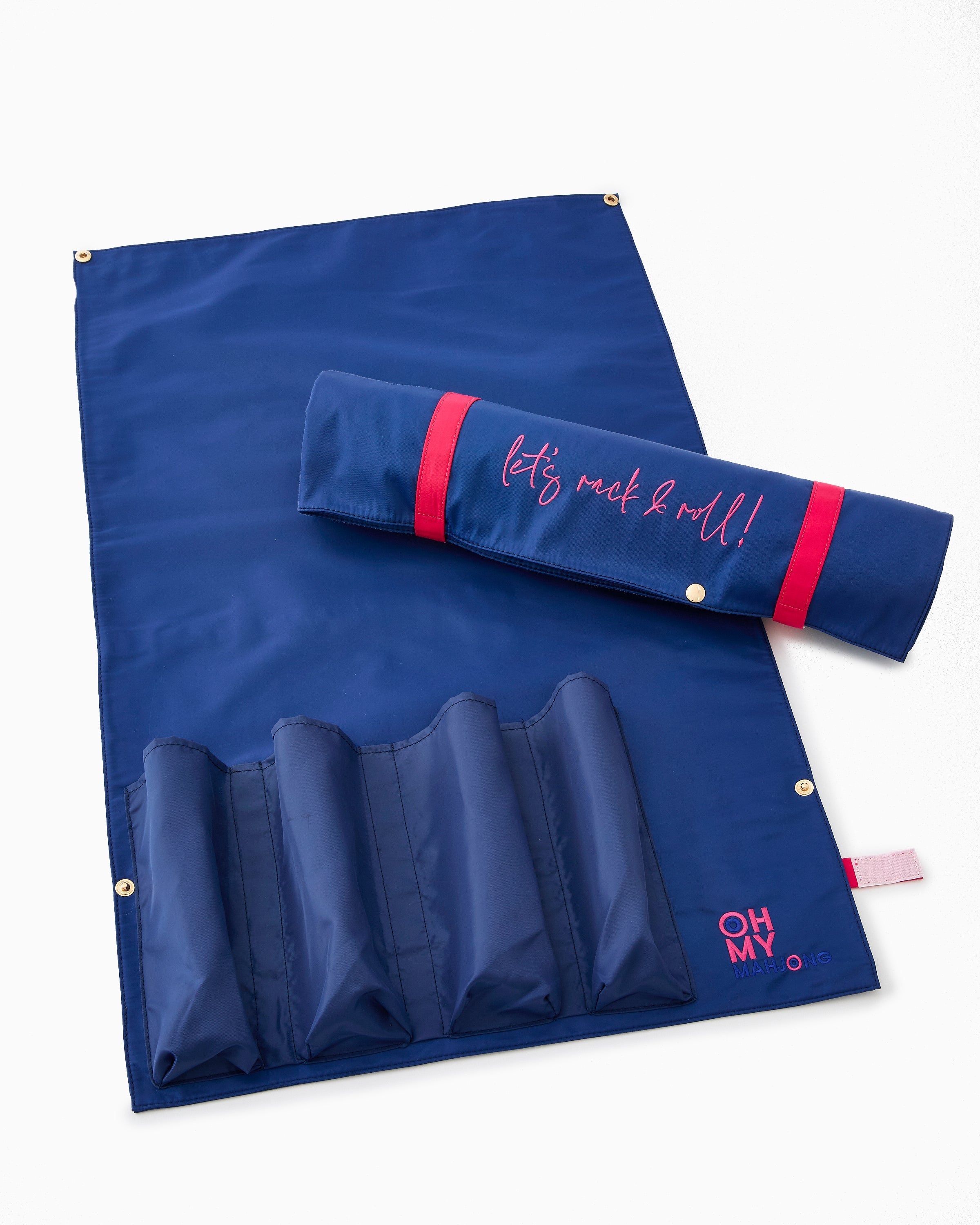 Oh My Mahjong Giftware Navy Let's Rack & Roll Bag