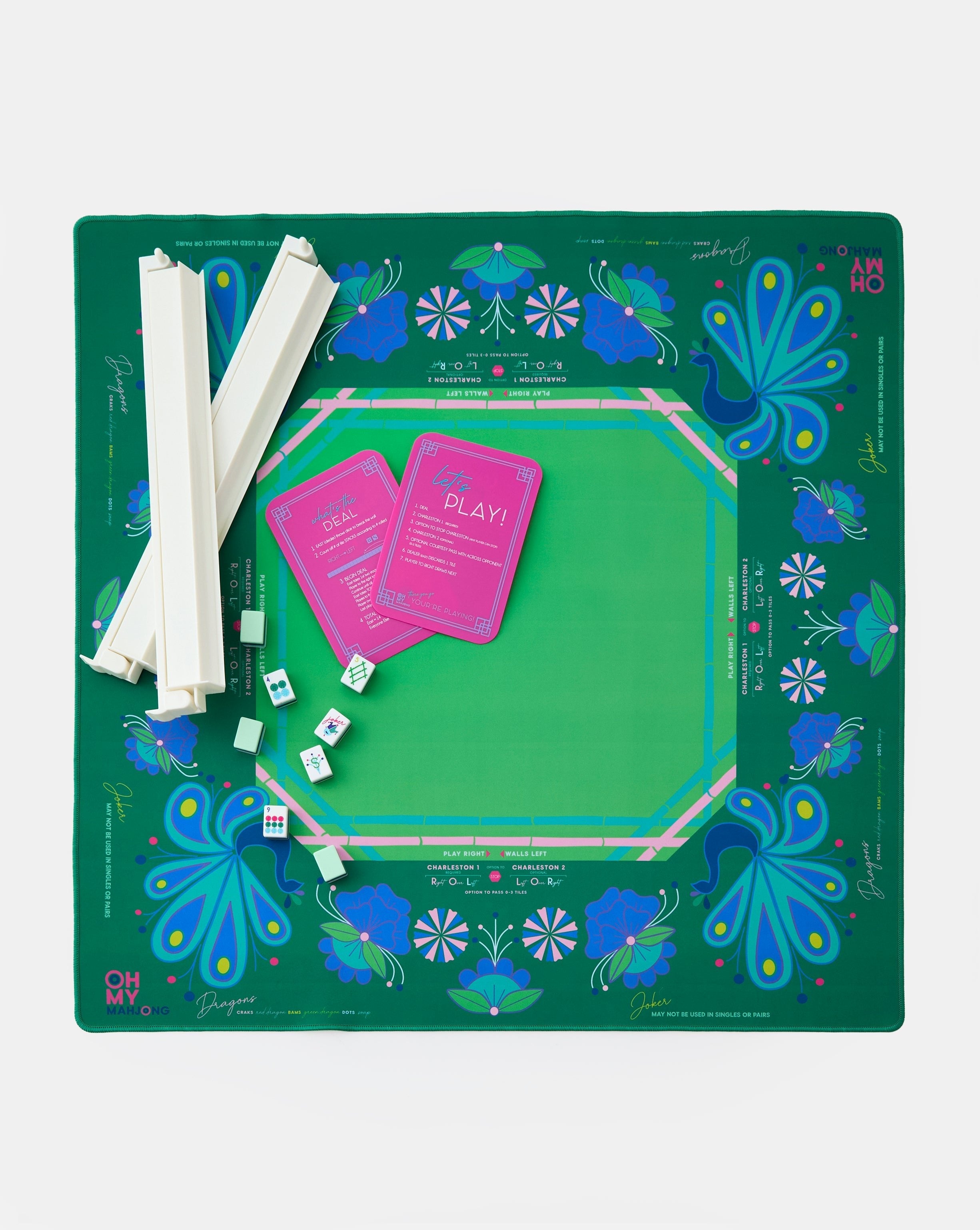 Oh My Mahjong Giftware Oh My Mahjong Birdie Green Mat in Tube